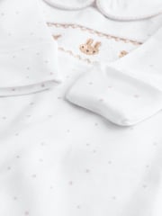 White 100% Cotton Sleepsuits 3 Pack (0-2yrs) - Image 11 of 12