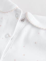 White 100% Cotton Sleepsuits 3 Pack (0-2yrs) - Image 12 of 12