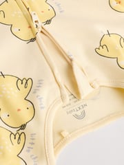 Yellow Baby Spring Two Way Zip 100% Cotton Sleepsuits 3 Pack (0mths-2yrs) - Image 8 of 11