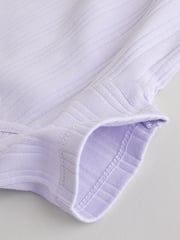 Pink pastels Short Sleeve Rib Baby 100% Cotton Bodysuits 5 Pack - Image 13 of 13