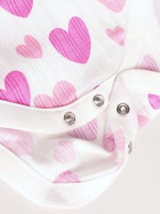 Pink Star Baby Long Sleeve 100% Cotton Bodysuit 5 Pack - Image 11 of 13