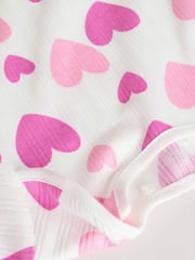 Pink Star Baby Long Sleeve 100% Cotton Bodysuit 5 Pack - Image 13 of 13