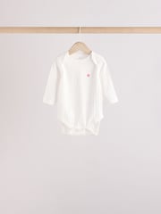 Pink Star Baby Long Sleeve 100% Cotton Bodysuit 5 Pack - Image 7 of 13