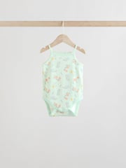 Blue Floral Baby Strappy Vest Bodysuits 5 Pack - Image 5 of 13
