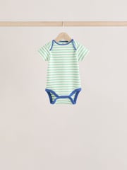 Multi Bright Stripe Short Sleeve Bodysuits 5 Pack - Image 3 of 13