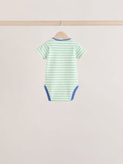 Multi Bright Stripe Short Sleeve Bodysuits 5 Pack - Image 4 of 13