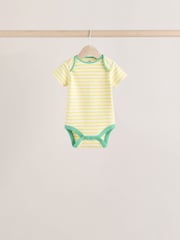 Multi Bright Stripe Short Sleeve Bodysuits 5 Pack - Image 6 of 13
