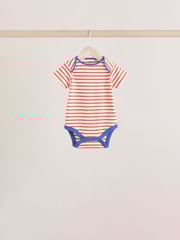 Multi Bright Stripe Short Sleeve Bodysuits 5 Pack - Image 7 of 13