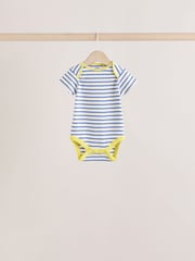 Multi Bright Stripe Short Sleeve Bodysuits 5 Pack - Image 8 of 13