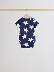 Blue 5 Pack Baby Short Sleeve Bodysuits - Image 3 of 11