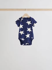 Blue 5 Pack Baby Short Sleeve Bodysuits - Image 4 of 11