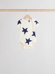 Blue 5 Pack Baby Short Sleeve Bodysuits - Image 5 of 11