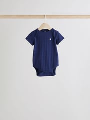 Blue 5 Pack Baby Short Sleeve Bodysuits - Image 8 of 11