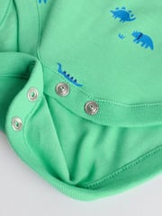 Blue/Green/Red Dinosaur Print Short Sleeve Baby Bodysuits 5 Pack - Image 12 of 13