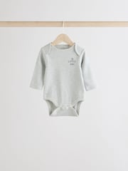 Monochrome Baby Long Sleeve Bodysuits 3 Pack - Image 5 of 11