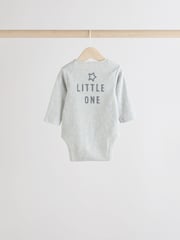 Monochrome Baby Long Sleeve Bodysuits 3 Pack - Image 6 of 11
