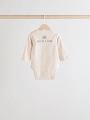 Monochrome Baby Long Sleeve Bodysuits 3 Pack - Image 8 of 11