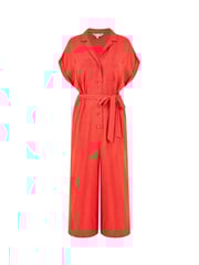 Yumi Red Button up Jumpsuit - Image 5 of 5