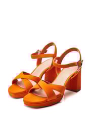 Moda in Pelle Marli Cross Over Block Heel Platform Sandals - Image 2 of 4