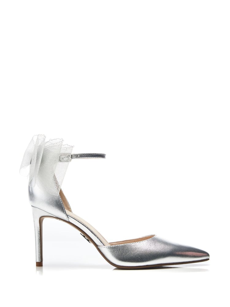 Moda in Pelle Jazlyne Stilletto Pointed Shoes With Bow Trim - Image 1 of 5