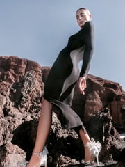 Moda in Pelle Jazlyne Stilletto Pointed Shoes With Bow Trim - Image 2 of 5