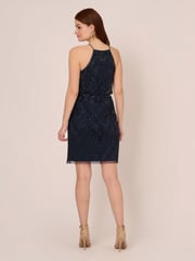Adrianna Papell Blue Studio Beaded Blouson Dress - Image 2 of 7