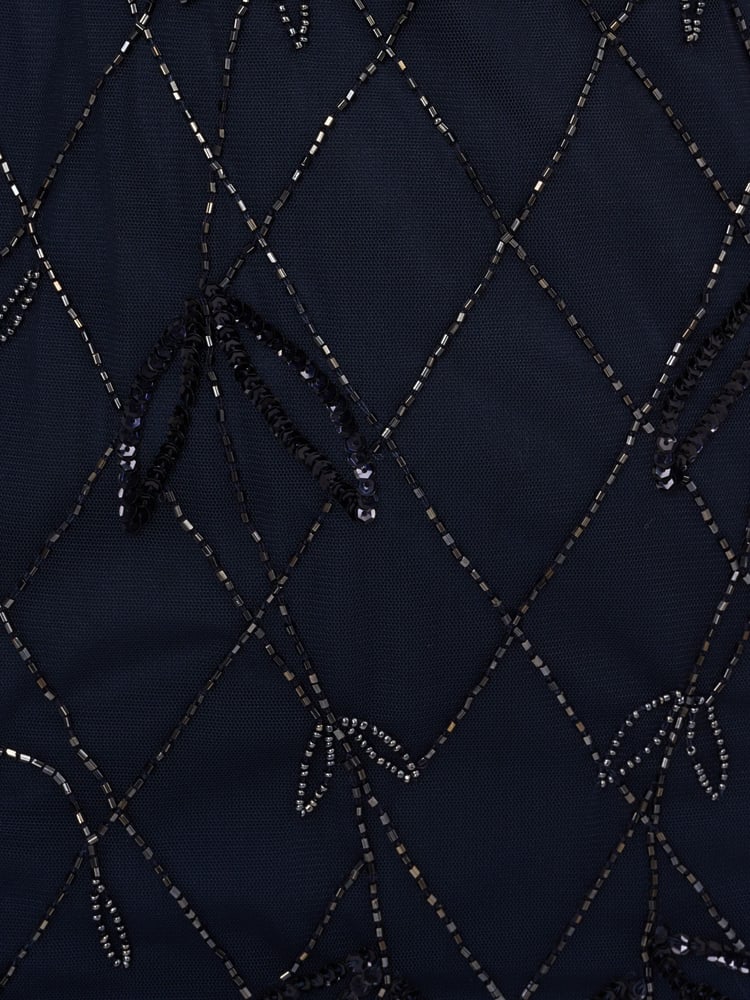 Adrianna Papell Blue Studio Beaded Blouson Dress - Image 7 of 7