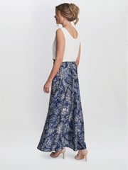 Gina Bacconi Blue Dakota Satin Elastic Waist Skirt - Image 2 of 6