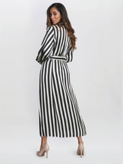 Gina Bacconi Katarina Satin Shirt Black Dress - Image 2 of 6