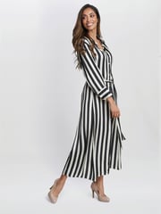 Gina Bacconi Katarina Satin Shirt Black Dress - Image 5 of 6