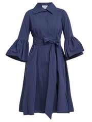 Gina Bacconi Blue Melinda Taffeta Shirt Dress - Image 6 of 6