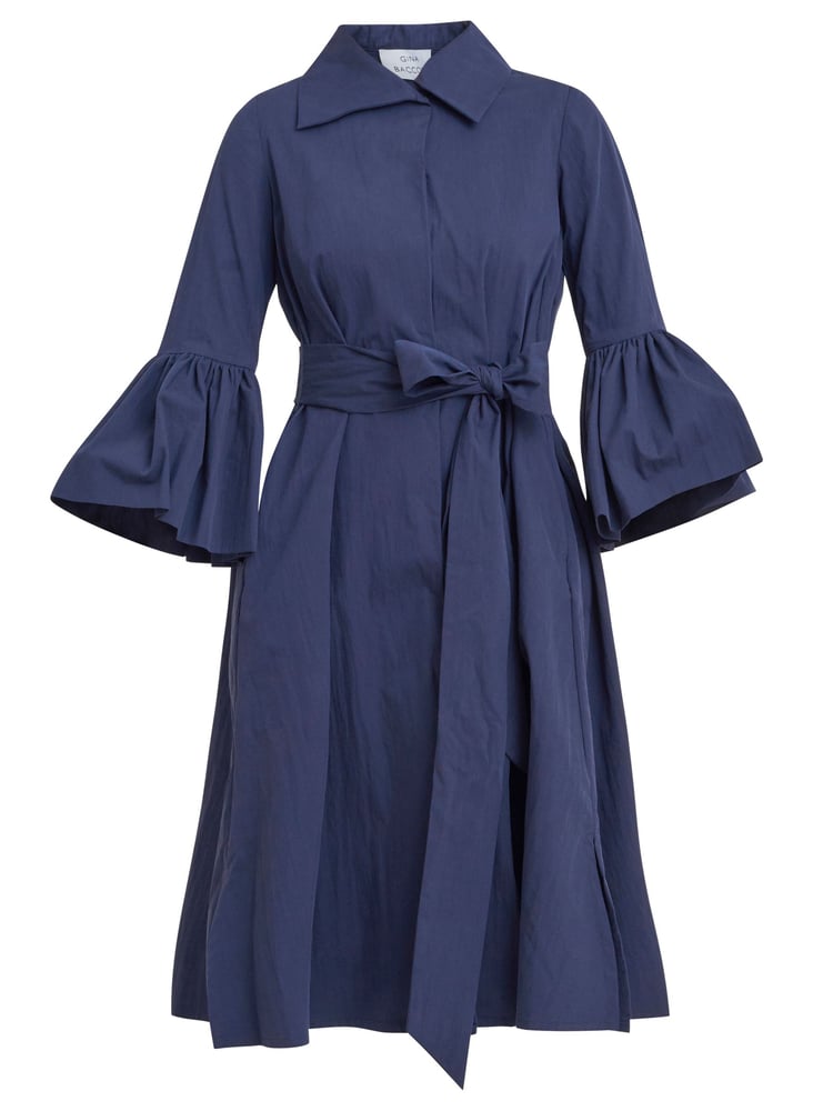 Gina Bacconi Blue Melinda Taffeta Shirt Dress - Image 6 of 6