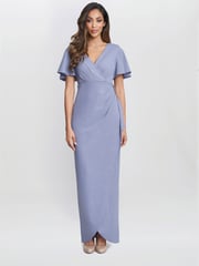 Gina Bacconi Purple Alissa Maxi Dress With Hip Embellishment - Image 1 of 5