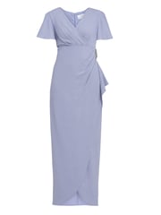 Gina Bacconi Purple Alissa Maxi Dress With Hip Embellishment - Image 5 of 5