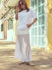 White Lace Maxi Skirt - Image 1 of 7