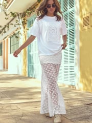 White Lace Maxi Skirt - Image 2 of 7