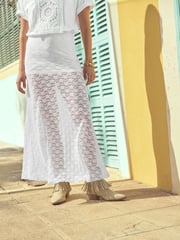 White Lace Maxi Skirt - Image 3 of 7