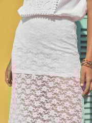 White Lace Maxi Skirt - Image 5 of 7