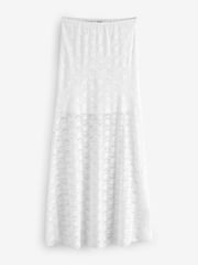 White Lace Maxi Skirt - Image 6 of 7