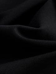 Black Rochelle Racer Satin Jersey Mix Puffball Mini Dress - Image 6 of 9