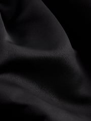 Black Rochelle Racer Satin Jersey Mix Puffball Mini Dress - Image 7 of 9
