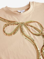 Gold Christmas Short Sleeve 100% Cotton T-Shirt - Image 6 of 7