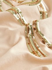 Gold Christmas Short Sleeve 100% Cotton T-Shirt - Image 7 of 7