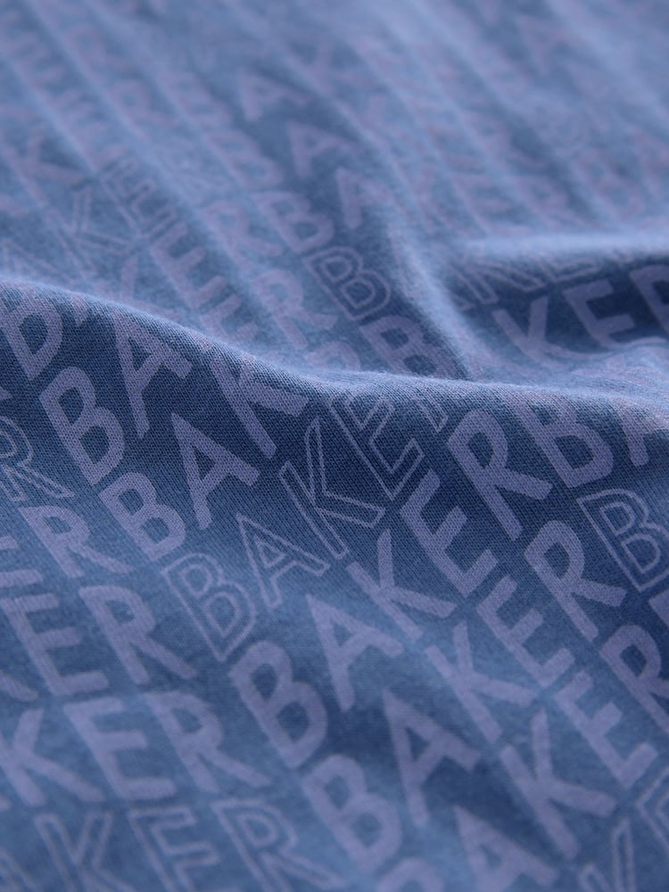 Baker by Ted Baker Blue/Green Long Sleeve 100% Cotton Pyjamas 2 Pack - Image 7 of 7