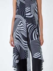 Roman Black Full Length Printed Overlay Jumpsuit - Image 5 of 5