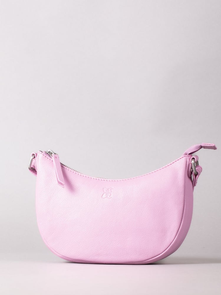 Lakeland Leather Pink Coniston Crescent Cross-Body Bag - Image 2 of 6