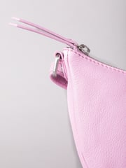 Lakeland Leather Pink Coniston Crescent Cross-Body Bag - Image 4 of 6