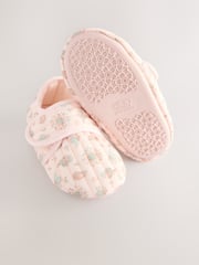 Pink Paisley Touch Fasten Slippers - Image 3 of 4