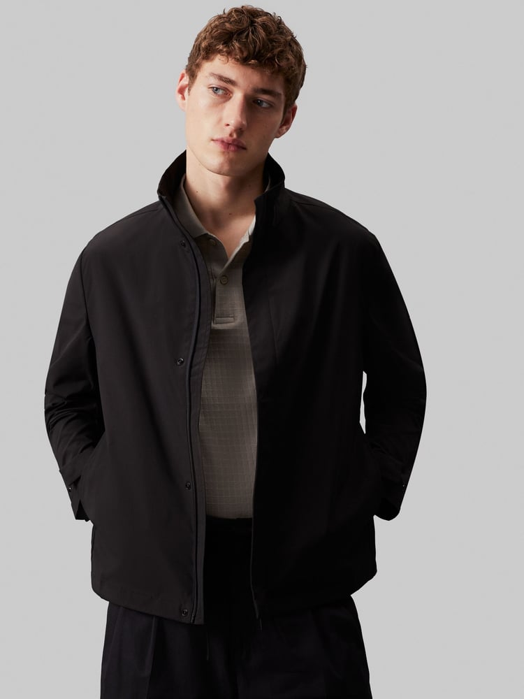 Calvin Klein Black Refined Technical Jacket - Image 1 of 4