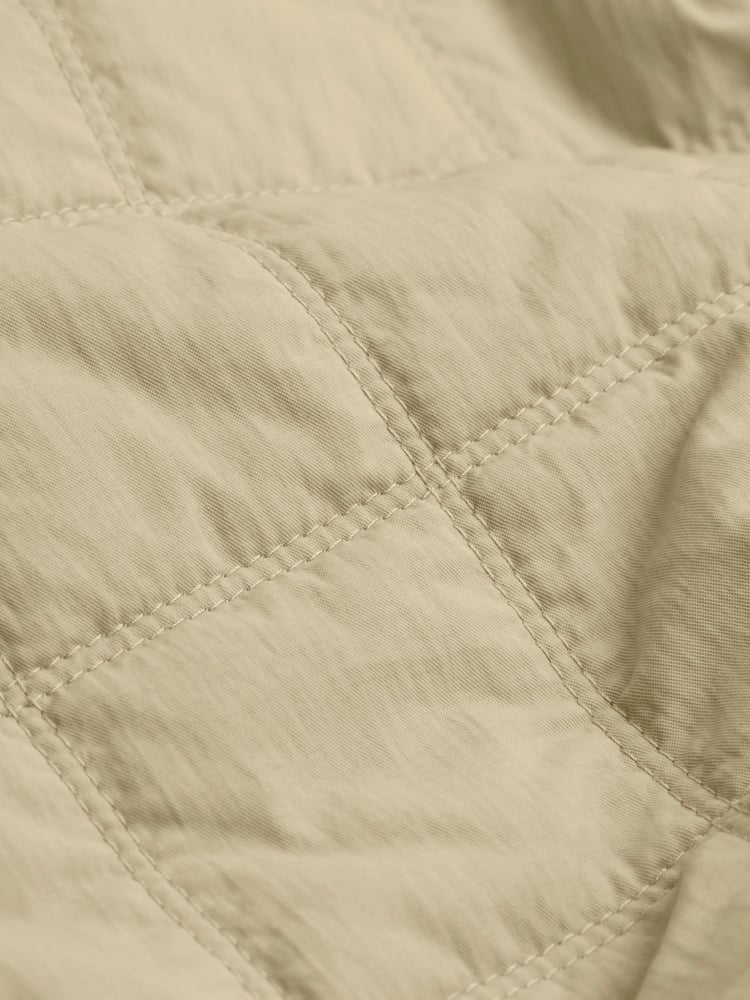 Calvin Klein Jeans Cream Grid Quilted Short Jacket - Image 5 of 5 Calvin Klein Jeans Cream Grid Quilted Short Jacket - Image 5 of 5